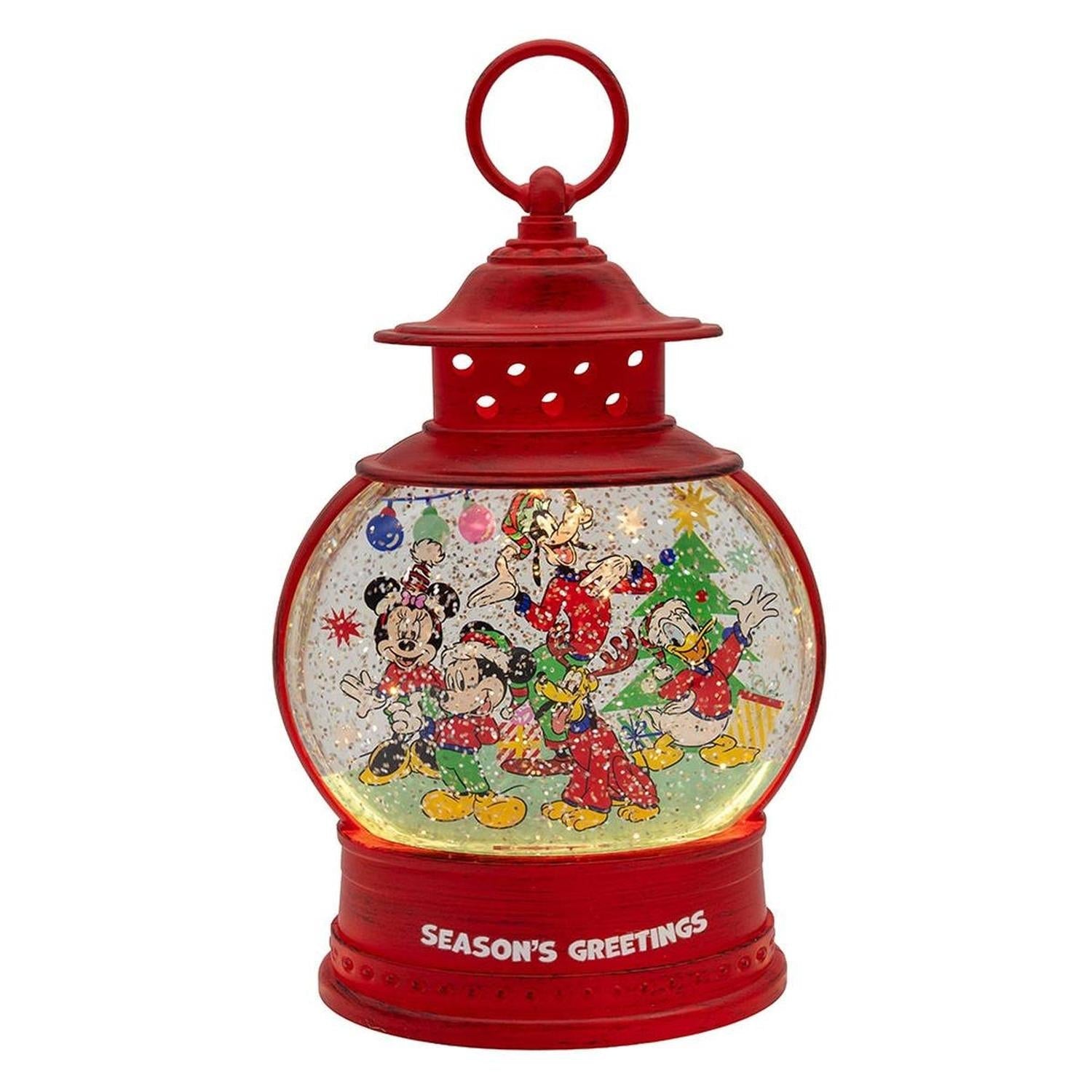 Kurt Adler 10-Inch Disney Lantern with Spinning Glitter Water - - Christmas Decor