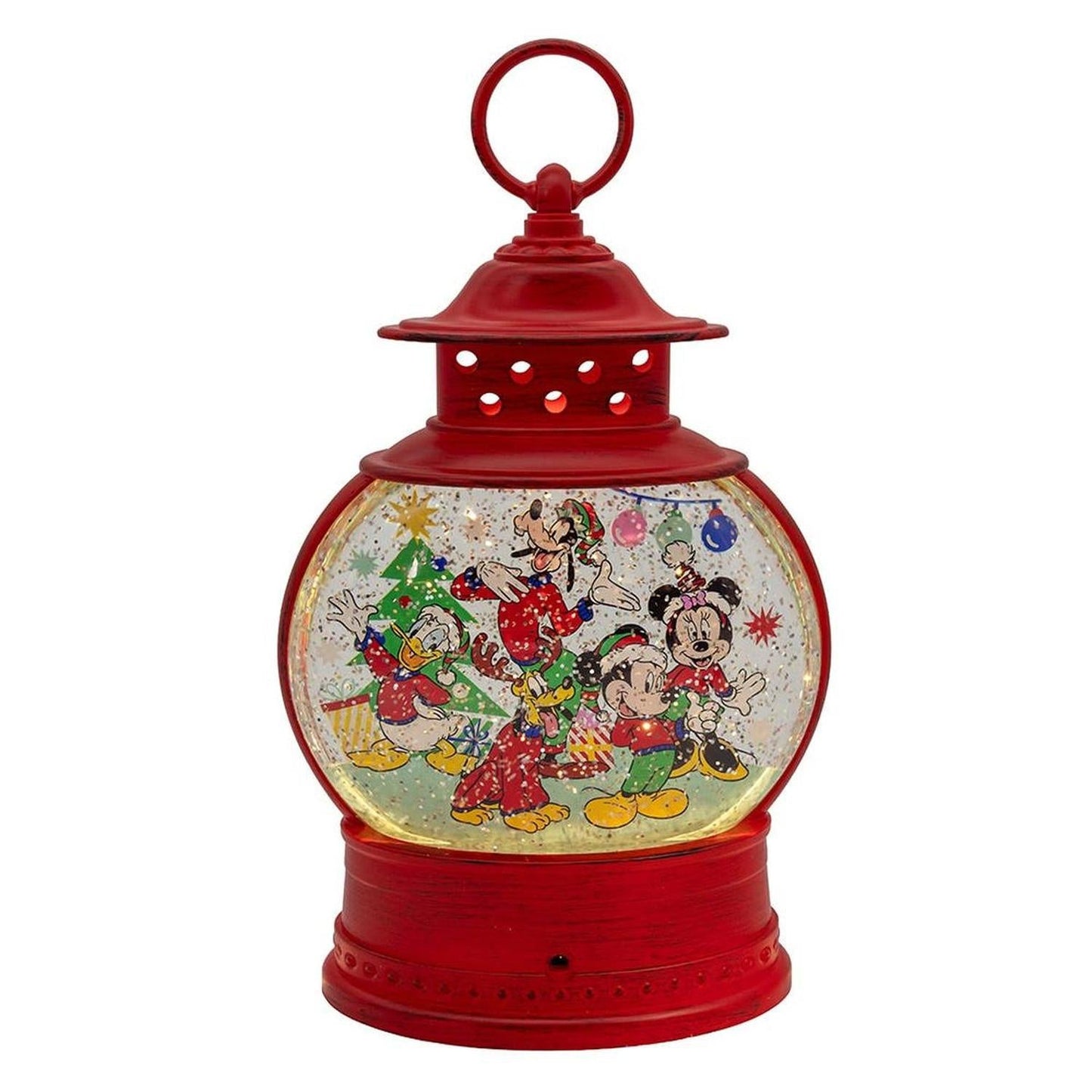 Kurt Adler 10-Inch Disney Lantern with Spinning Glitter Water - - Christmas Decor