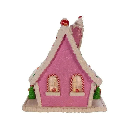 Kurt Adler 10" LED Gingerbread Candy House - - Christmas Decor