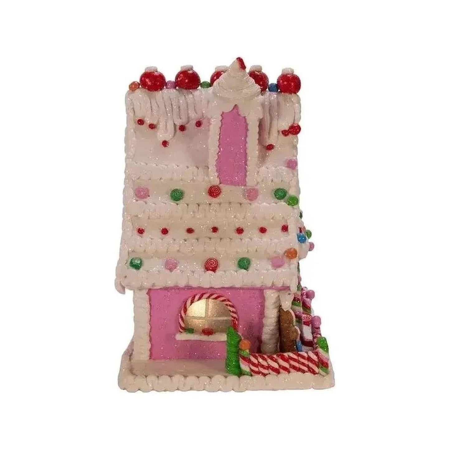 Kurt Adler 10" LED Gingerbread Candy House - - Christmas Decor
