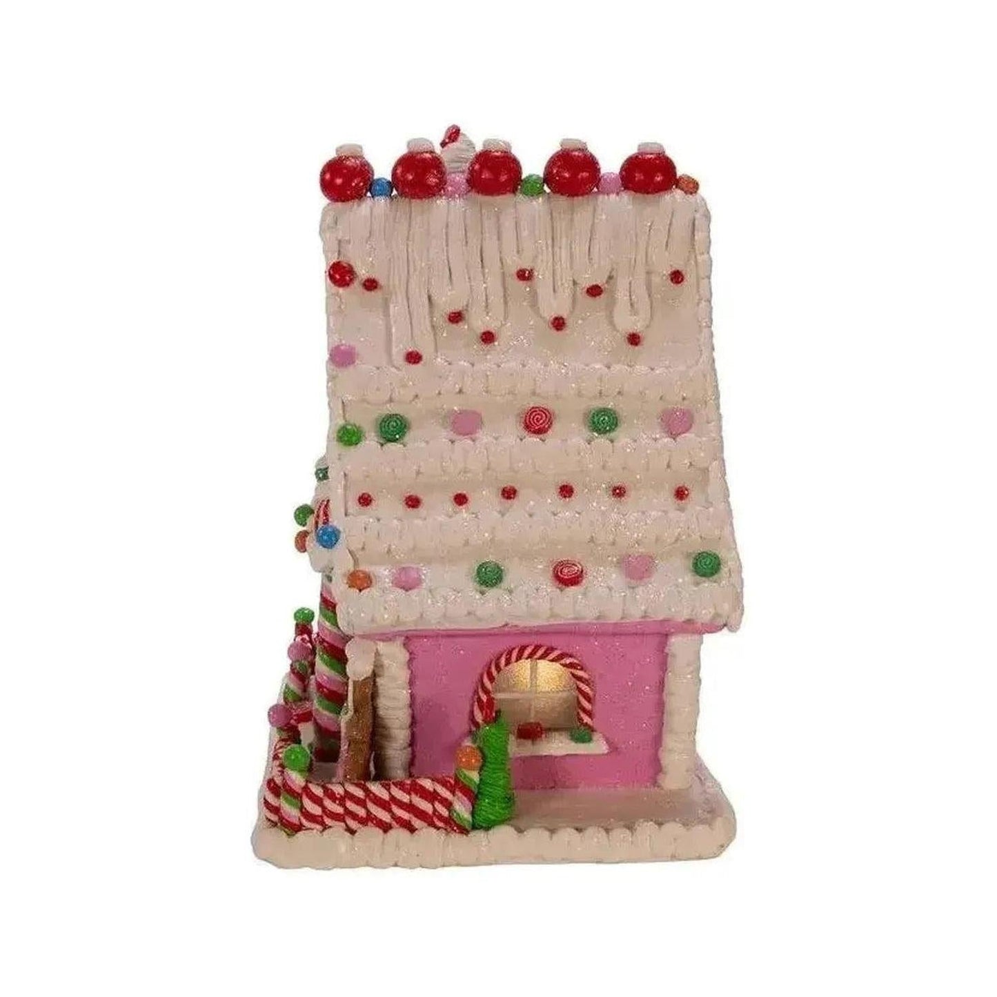 Kurt Adler 10" LED Gingerbread Candy House - - Christmas Decor
