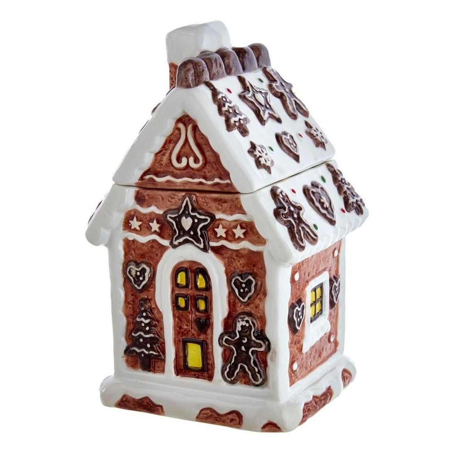 Kurt Adler 10.2" Gingerbread House Cookie Jar - - Christmas Decor
