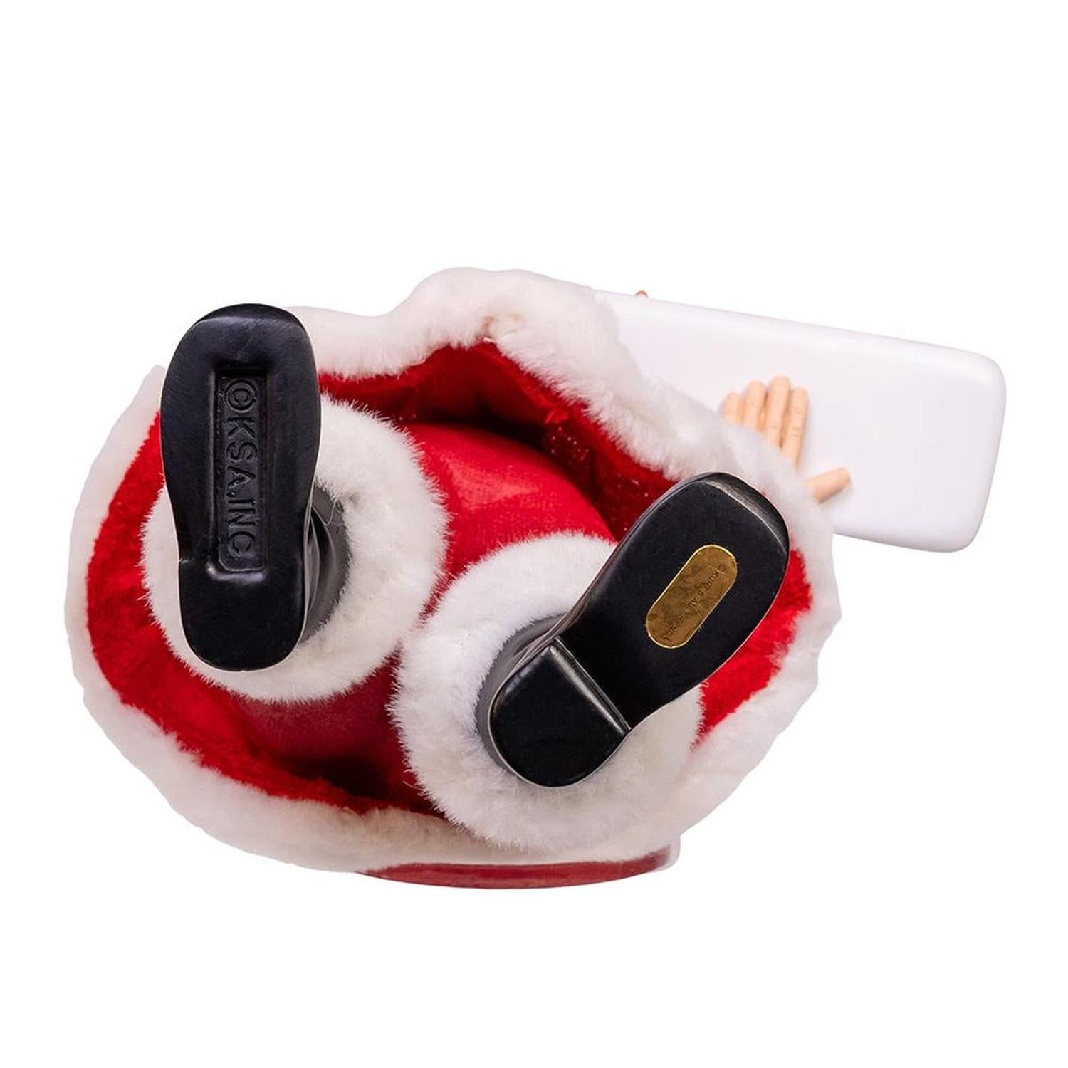 Kurt Adler 10.5-Inch Fabriché Santa with Sushi Platter - - Christmas Decor