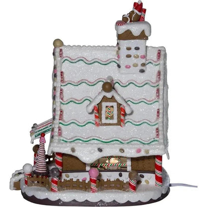 Kurt Adler 12" Lighted Christmas Gingerbread House - - Christmas Decor