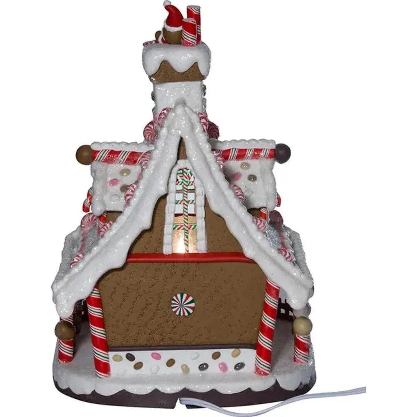 Kurt Adler 12" Lighted Christmas Gingerbread House - - Christmas Decor