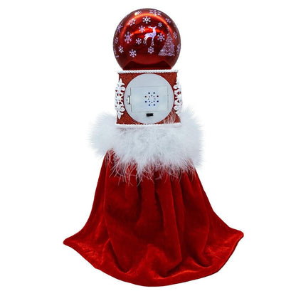 Kurt Adler 14.5-Inch Musical Red Soldier With Water Globe Nutcracker - - Nutcracker