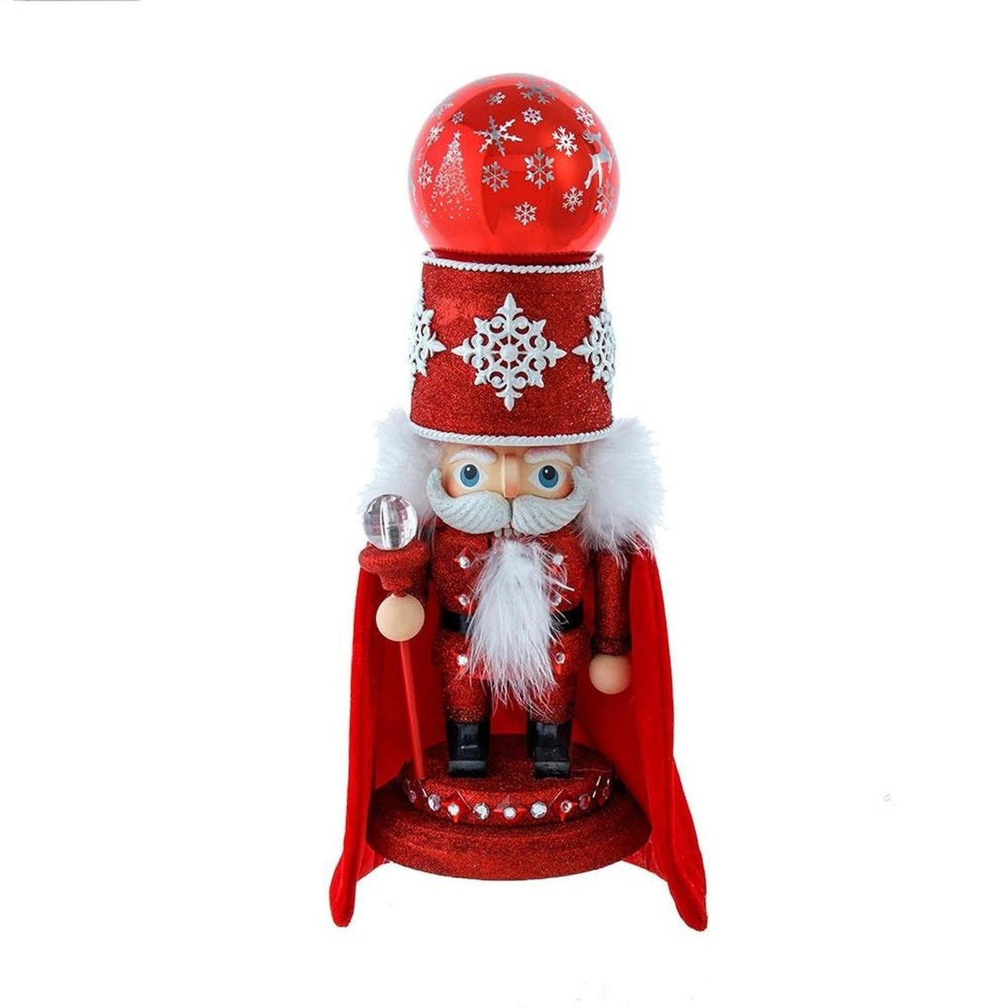 Kurt Adler 14.5-Inch Musical Red Soldier With Water Globe Nutcracker - - Nutcracker
