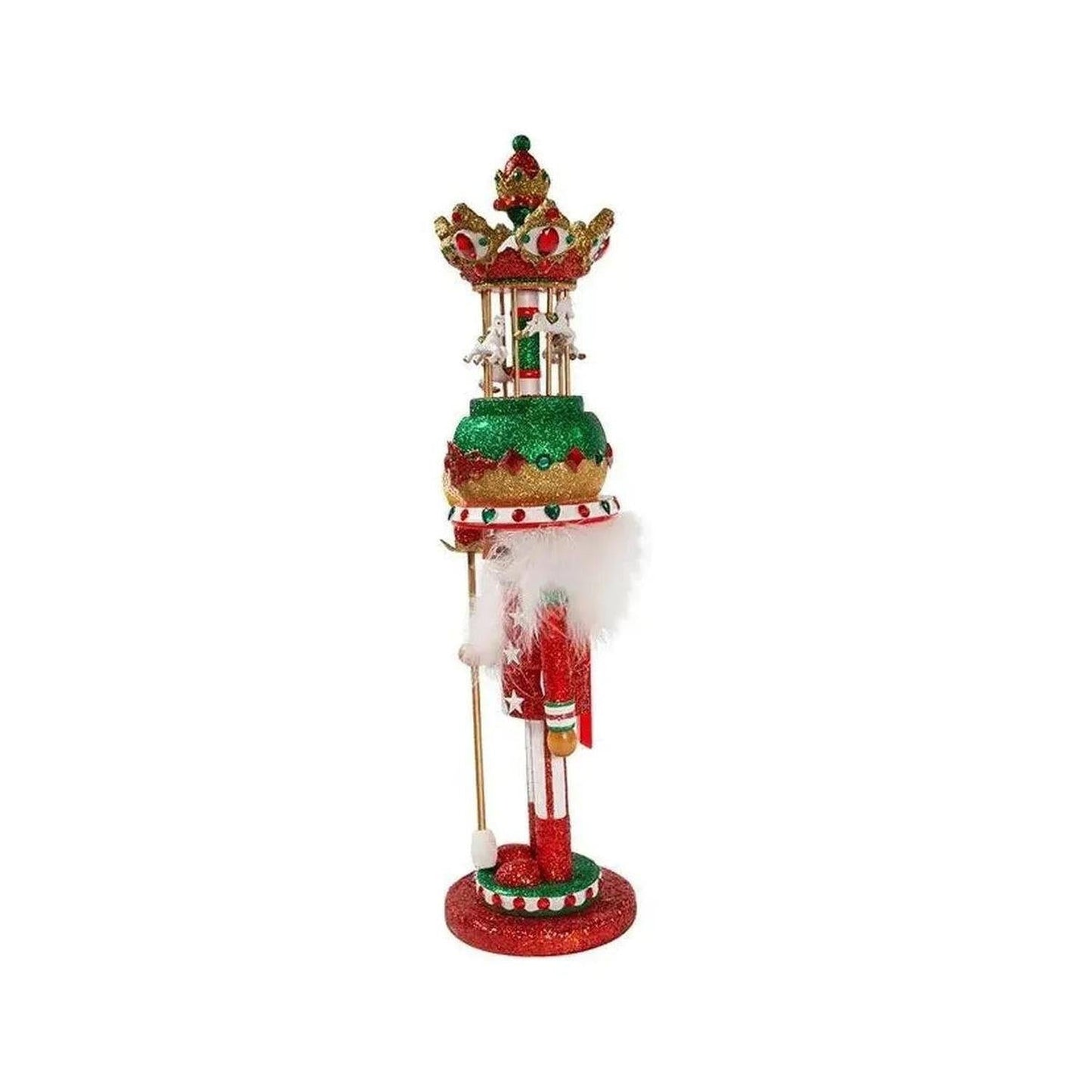 Kurt Adler 15" Hollywood Nutcrackers™ Musical Carousel Hat Nutcracker - - Nutcrackers