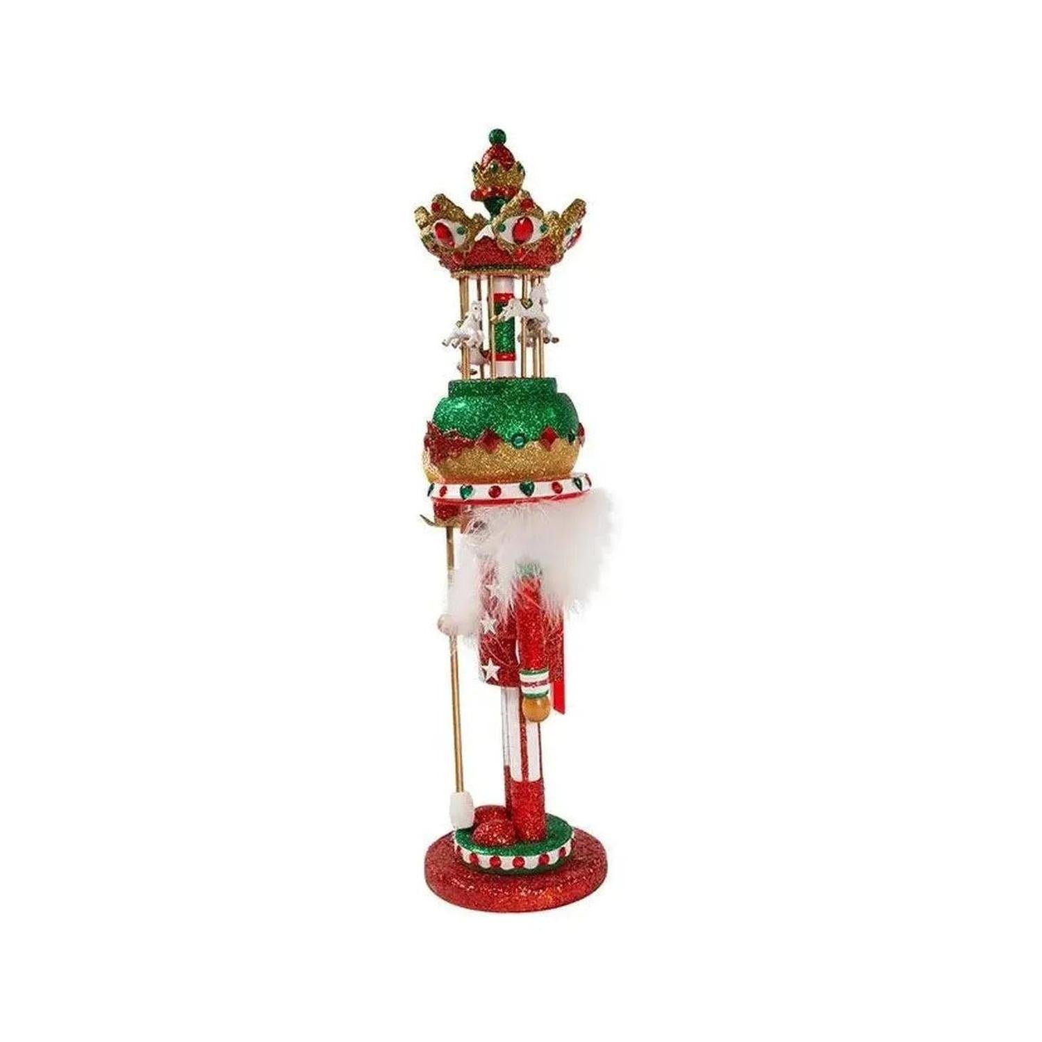 Kurt Adler 15" Hollywood Nutcrackers™ Musical Carousel Hat Nutcracker - - Nutcrackers