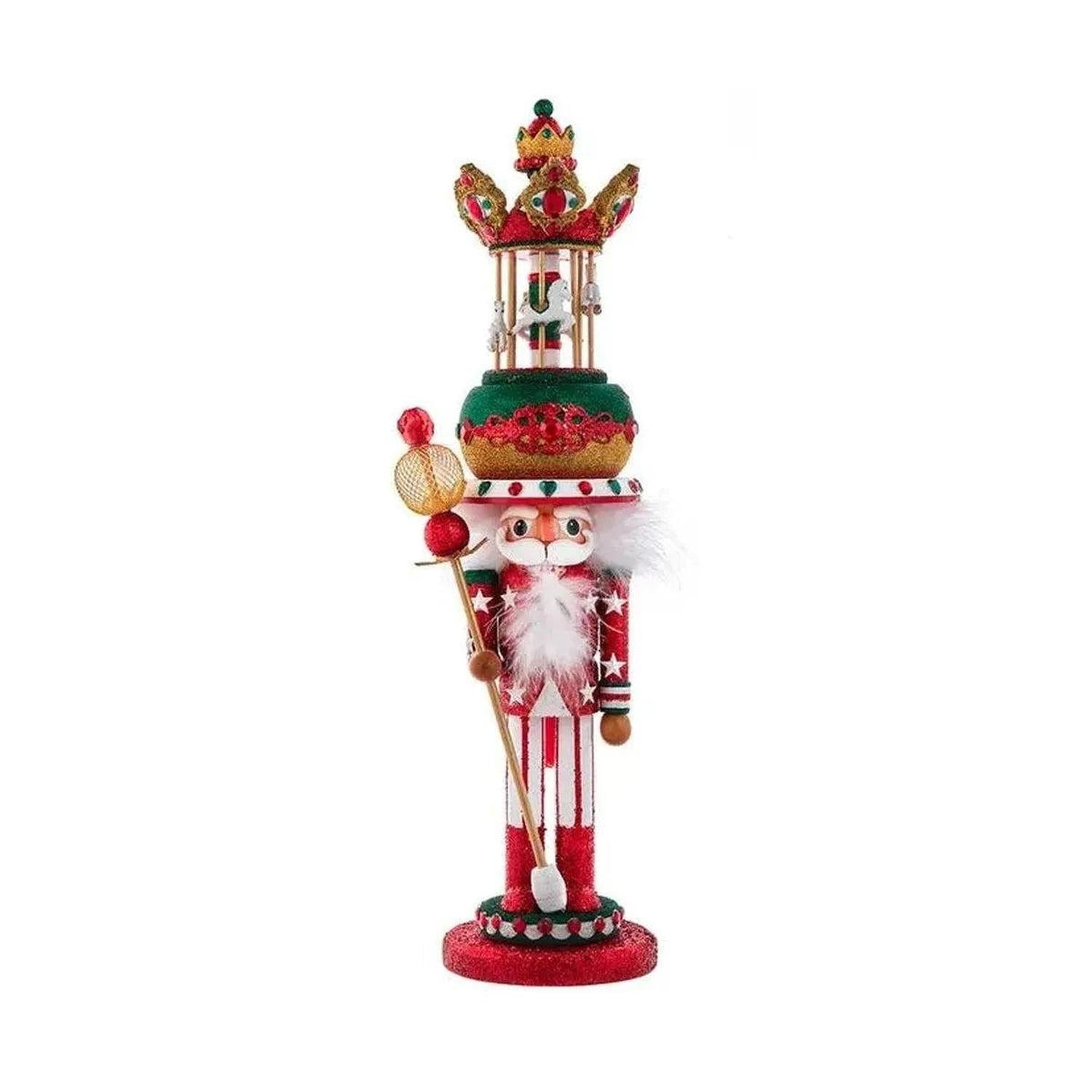 Kurt Adler 15" Hollywood Nutcrackers™ Musical Carousel Hat Nutcracker - - Nutcrackers