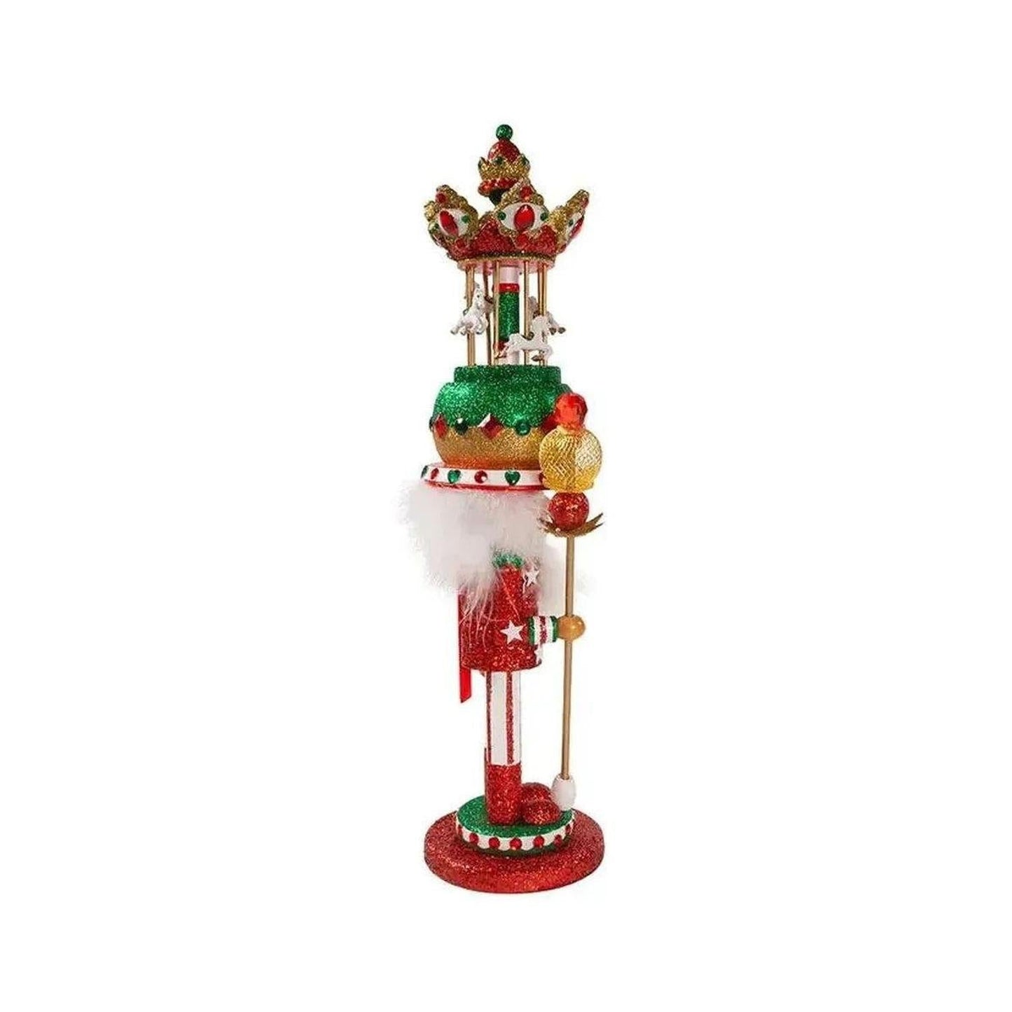 Kurt Adler 15" Hollywood Nutcrackers™ Musical Carousel Hat Nutcracker - - Nutcrackers