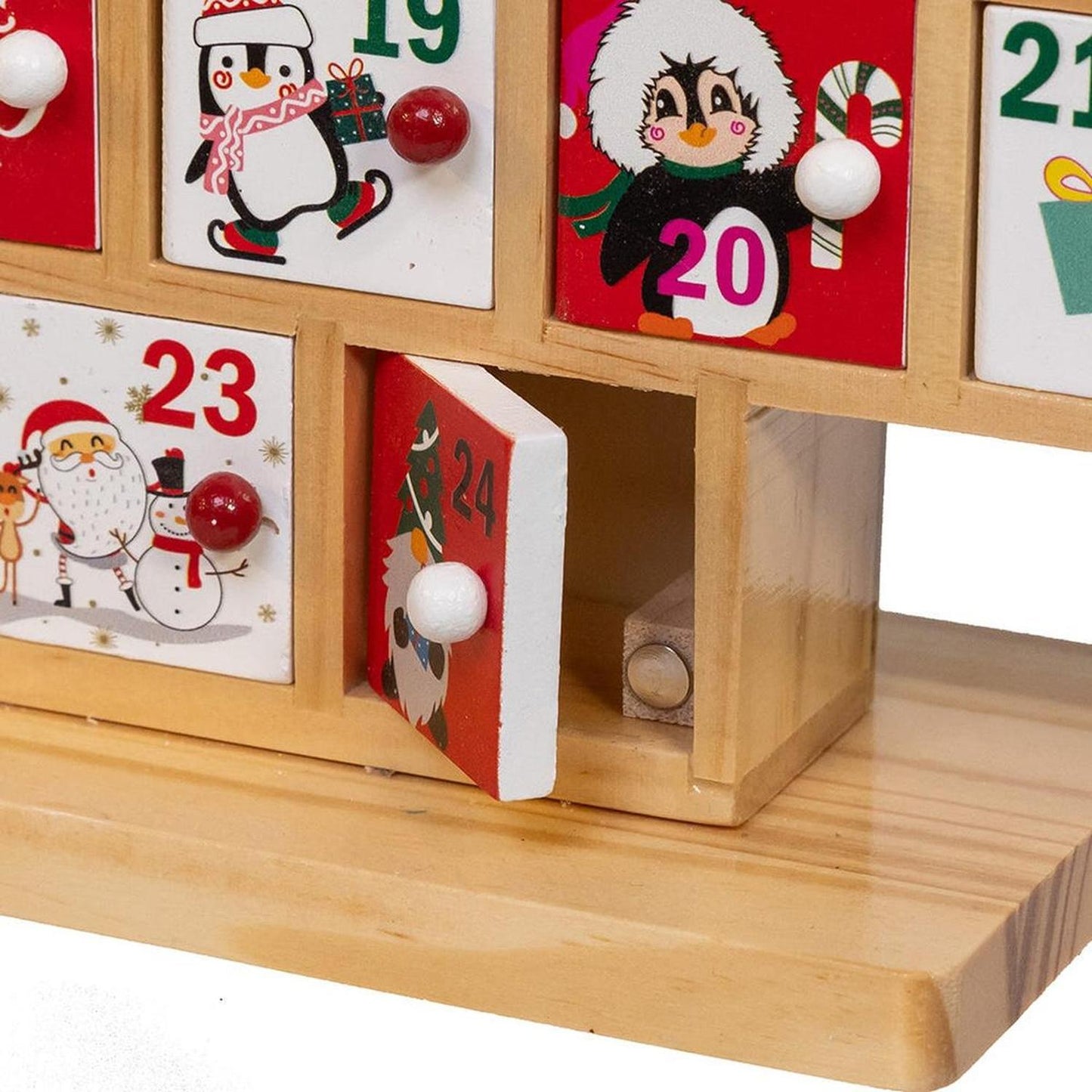 Kurt Adler 15-Inch Wooden Tree Advent Calendar - Default Title - Christmas Décor