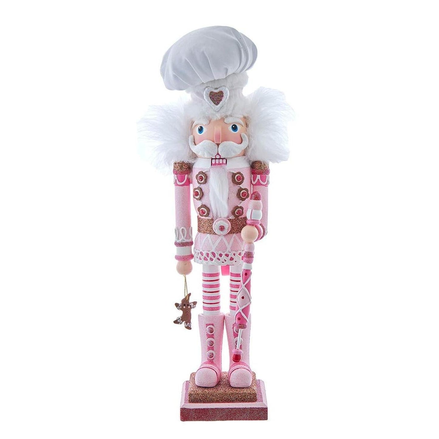 Kurt Adler 16-Inch Hollywood Nutcrackers Pink Gingerbread Baker Nutcracker - - Nutcracker