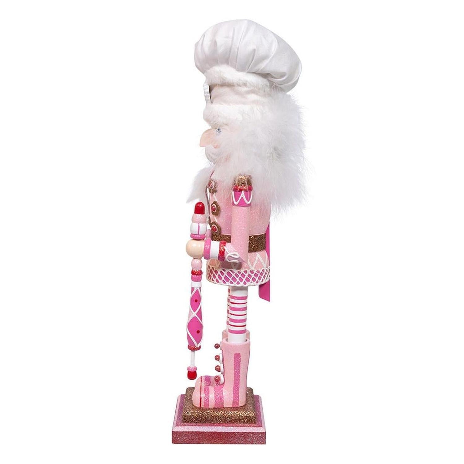Kurt Adler 16-Inch Hollywood Nutcrackers Pink Gingerbread Baker Nutcracker - - Nutcracker