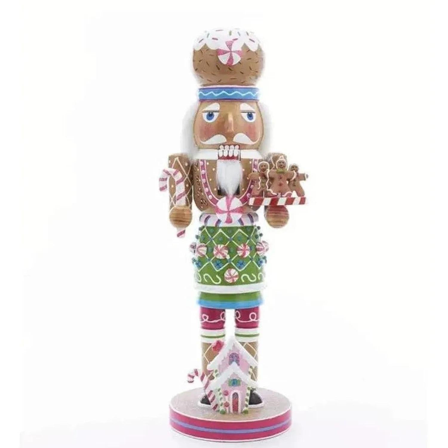 Kurt Adler 16-Inch Wooden Gingerbread Nutcracker - - Nutcrackers