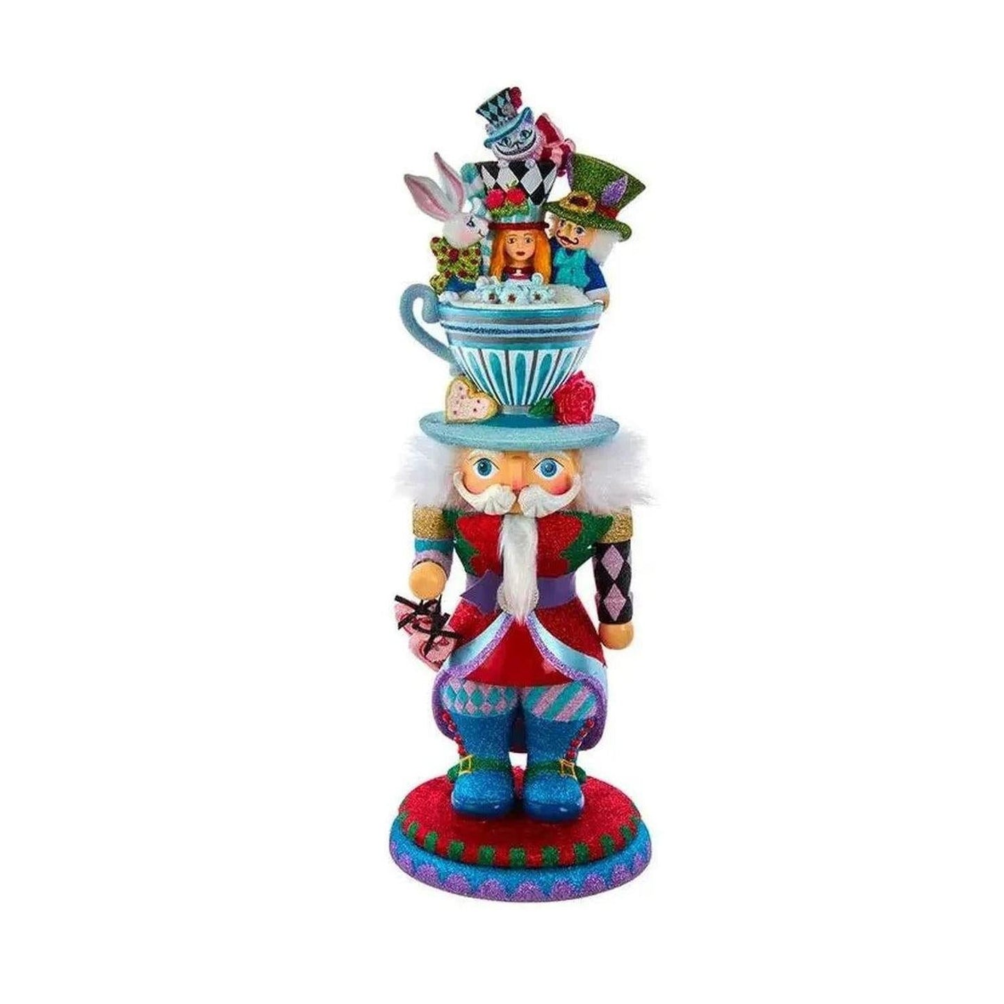 Kurt Adler 18" Hollywood Nutcrackers™ Alice Teacup Hat Nutcracker- Michelle's aDOORable Creations- {{Product type}}