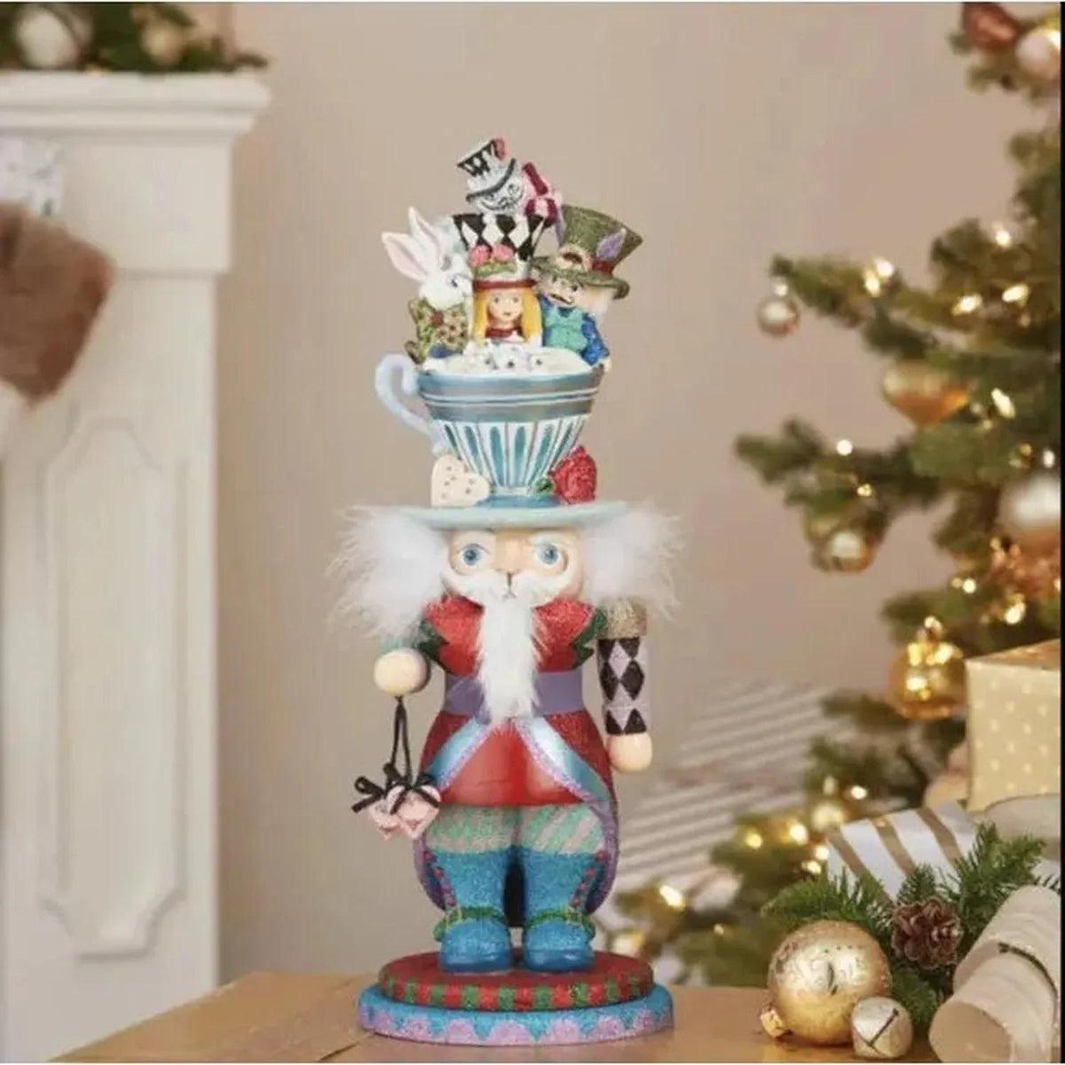 Kurt Adler 18" Hollywood Nutcrackers™ Alice Teacup Hat Nutcracker- Michelle's aDOORable Creations- {{Product type}}