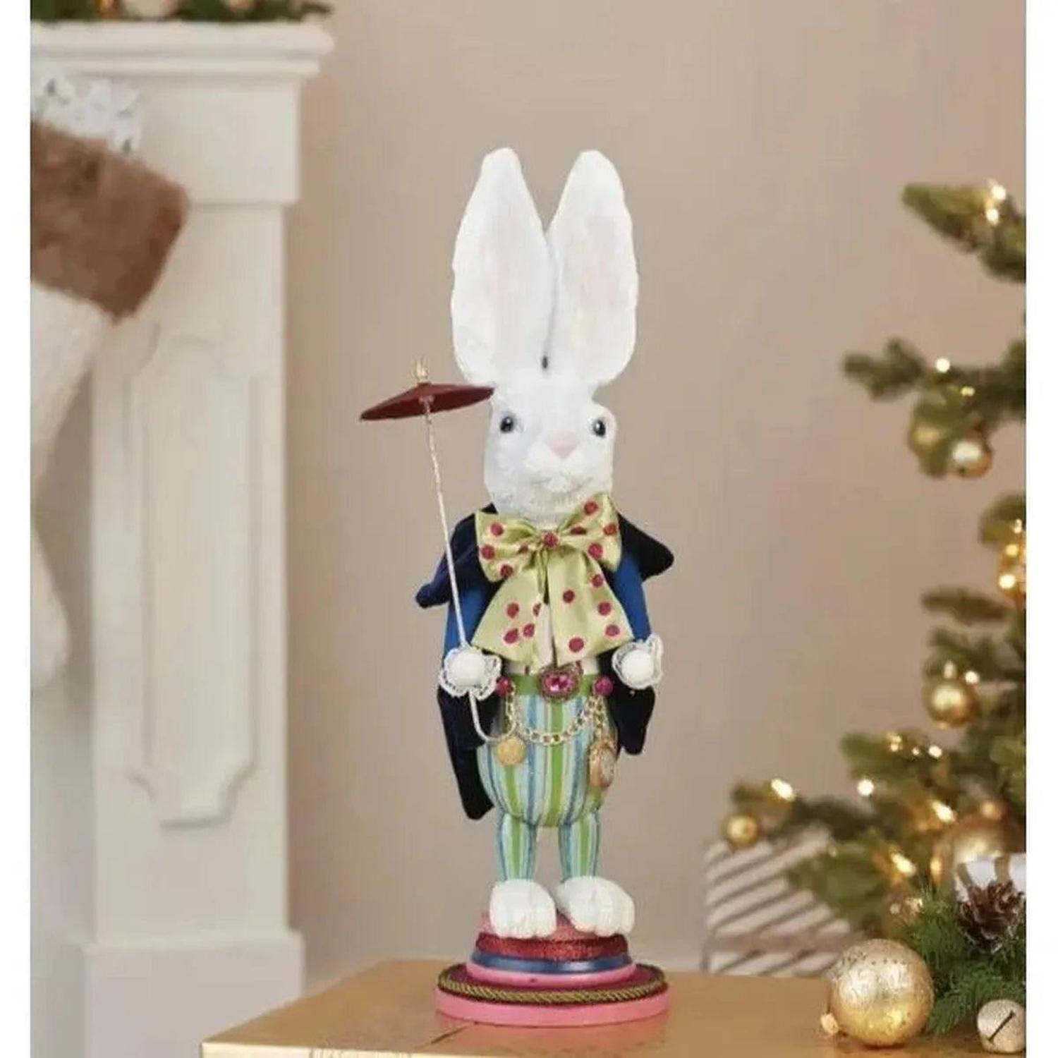 Kurt Adler 18" Hollywood Nutcrackers™ White Rabbit Nutcracker - - Nutcrackers
