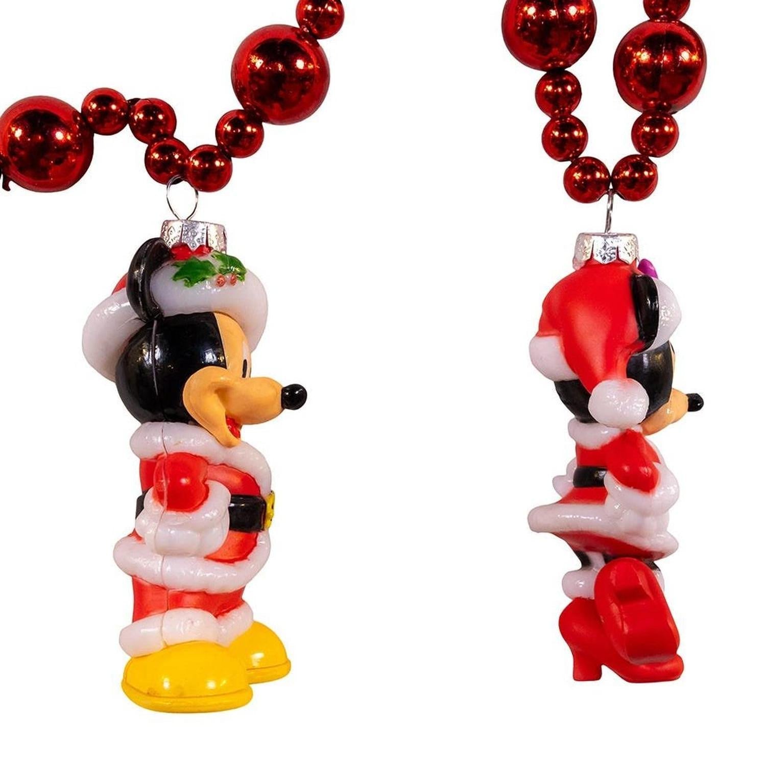 Kurt Adler 4-Foot Mickey and Minnie Lighted Garland - - Christmas Decor
