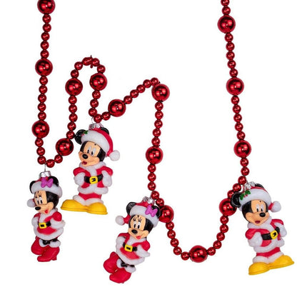 Kurt Adler 4-Foot Mickey and Minnie Lighted Garland - Default Title - Christmas Decor