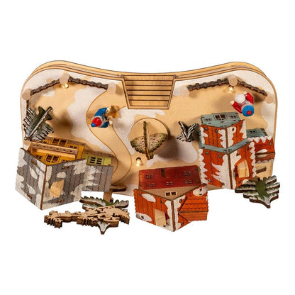 Kurt Adler 7.08-Inch Village Musical LED House with Motion - - Christmas Decor