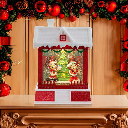 Kurt Adler 7.5-Inch Disney Mickey Santa Lantern - - Christmas Decor