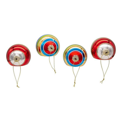 Kurt Adler 75MM Early Years Glass Ornaments, 4 Piece Set - - Holiday Ornaments