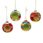 Kurt Adler 75MM Early Years Glass Ornaments, 4 Piece Set - - Holiday Ornaments
