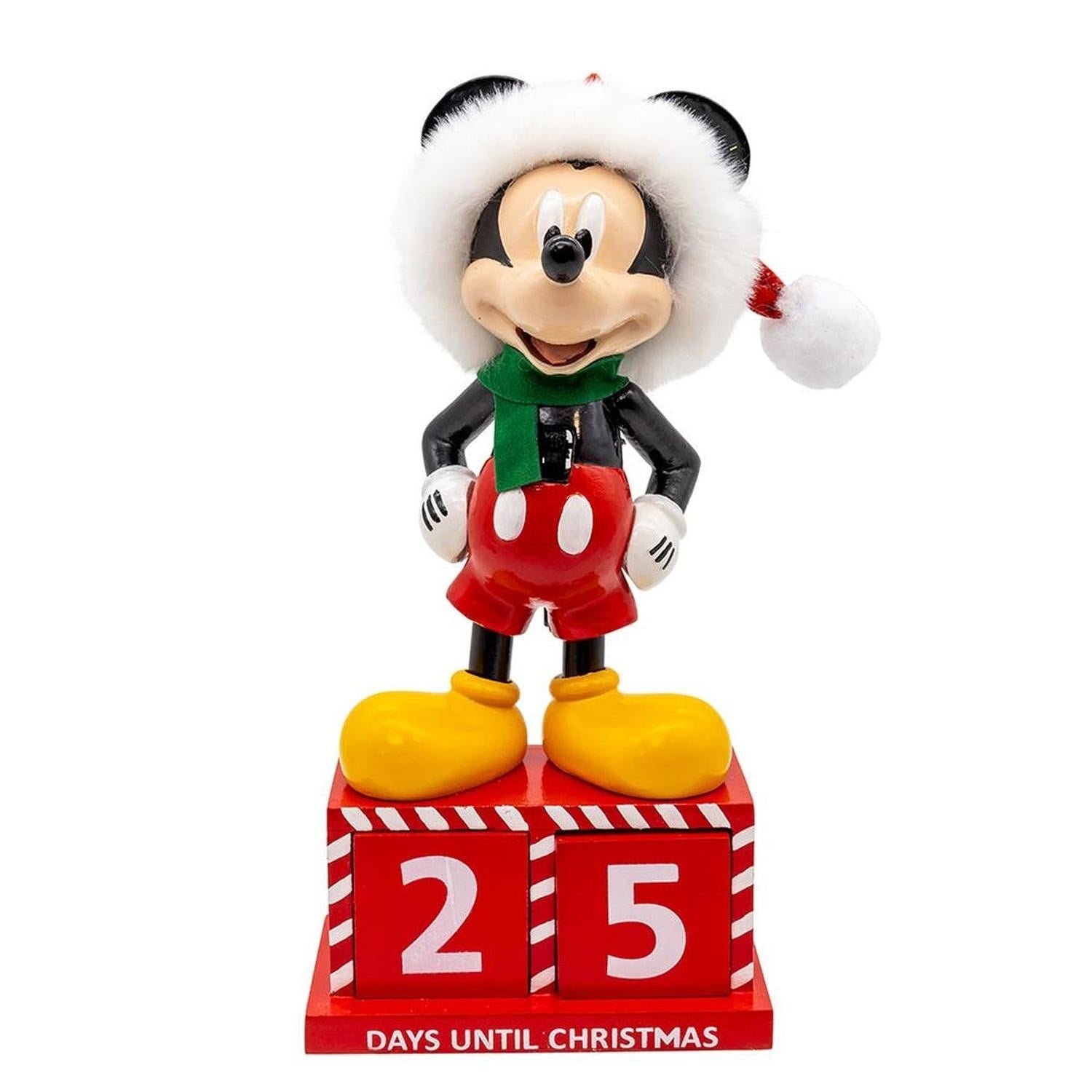 Kurt Adler 8-Inch Disney Mickey Mouse Countdown Nutcracker - - Christmas Decor