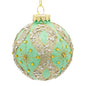 Kurt Adler 80MM Glass Teal and Blue Glass Ornaments, 6-Piece Box - - Holiday Ornaments