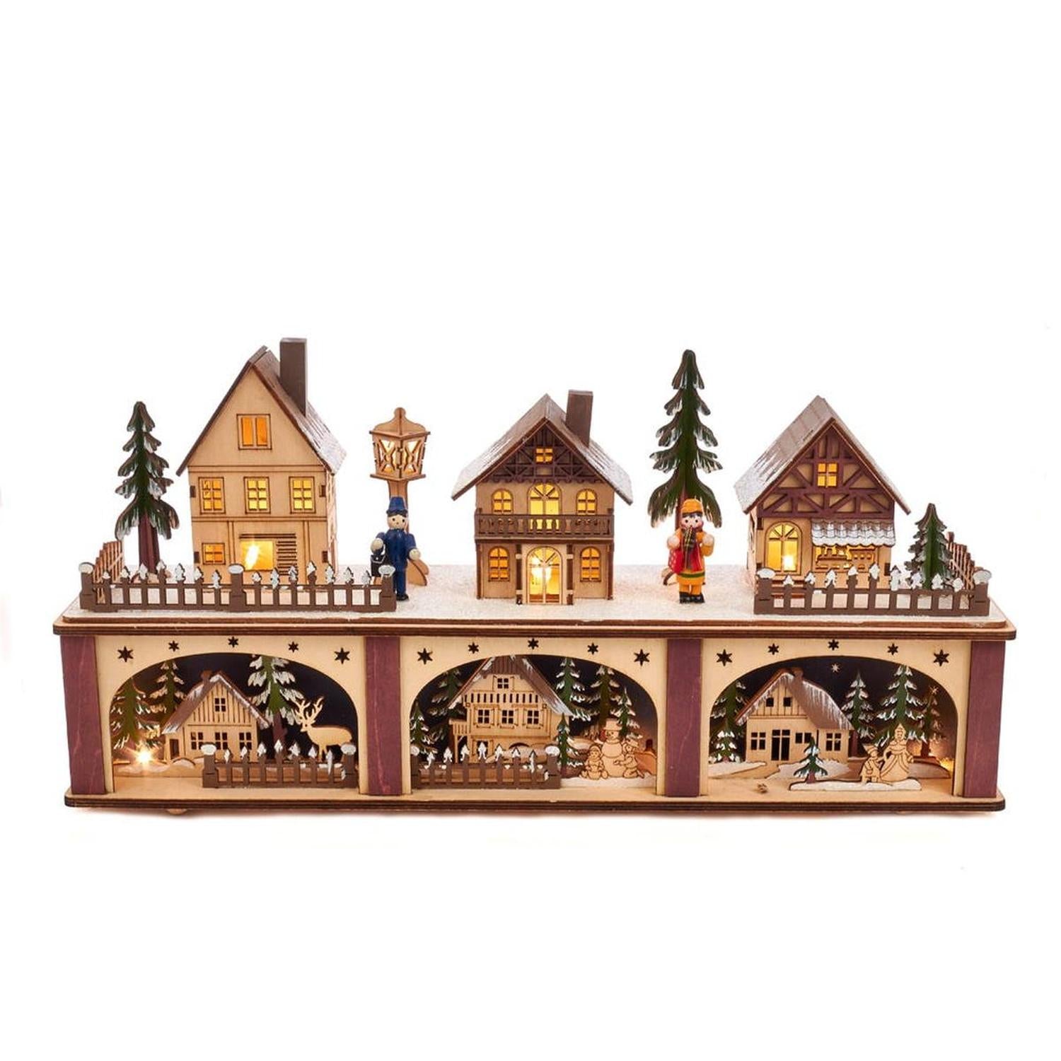 Kurt Adler 8.66-Inch Battery-Operated Village LED House - - Christmas Decor