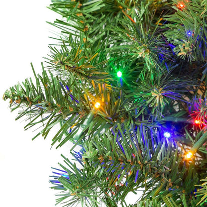 Kurt Adler 9-Foot Pre-lit Multicolored LED Noble Fir Garland - - Wreaths & Garlands