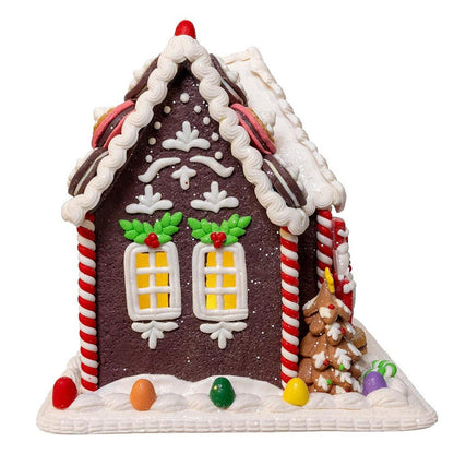 Kurt Adler 9.5-Inch LED Gingerbread Cookie House - Default Title - Christmas Décor