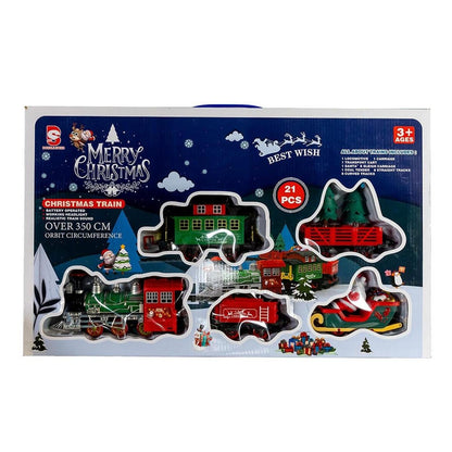 Kurt Adler Musical Train with Tree and Santa Table Piece - Default Title - Christmas Decor