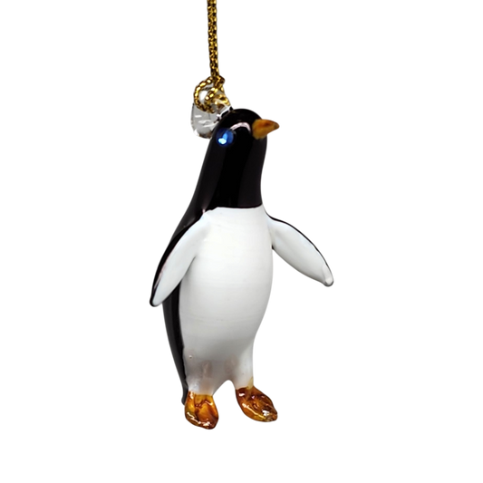 Egyptian Glass Penguin Ornament - Default Title - Christmas >> Ornaments >> Egyptian Glass