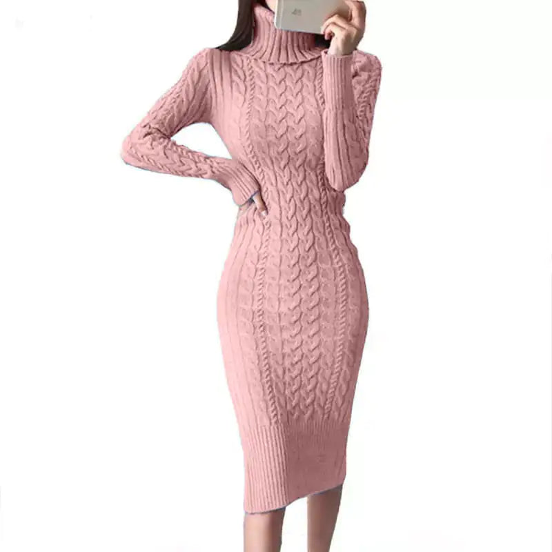 Slim Fit Wrap Knitted Dress - Kia Day Design