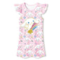 MaxTed Girls Princess Dress Kawaii Cartoon Character Print 4-12 Years Pink - Pink 5-6 Years - kids dress