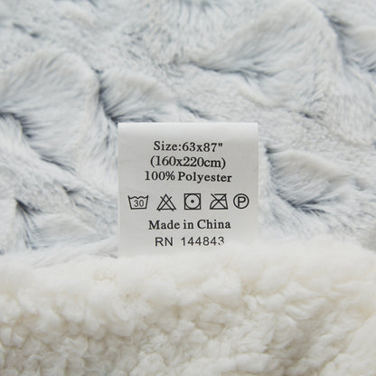 Tache Faux Fur Snowy Owl Super Soft Throw Blanket (#17)- Tache Home Fashion- {{Product type}}