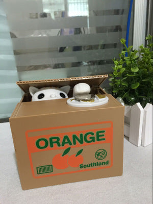 Cute Childrens Toy Piggy Bank - white cat - piggy bank