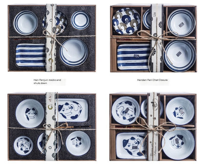Ceramic Dinnerware Set with Chopsticks Gift Set - - dinner set