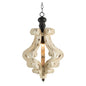 Farmhouse White Wood Ceiling Light - Antique Cream - light
