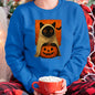 Funny Vintage Black Cat Halloween Pumpkin Spooky Ghost Women T-Shirt - Halloween Unisex T-Shirt/Hoodie - NGHL00 - Sweatshirt -