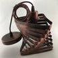 Vintage Industrial Style Iron Cage Light Fixture - Brown - ceiling light
