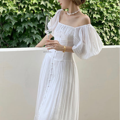 French Retro Palace Style Womens Dress - - dress