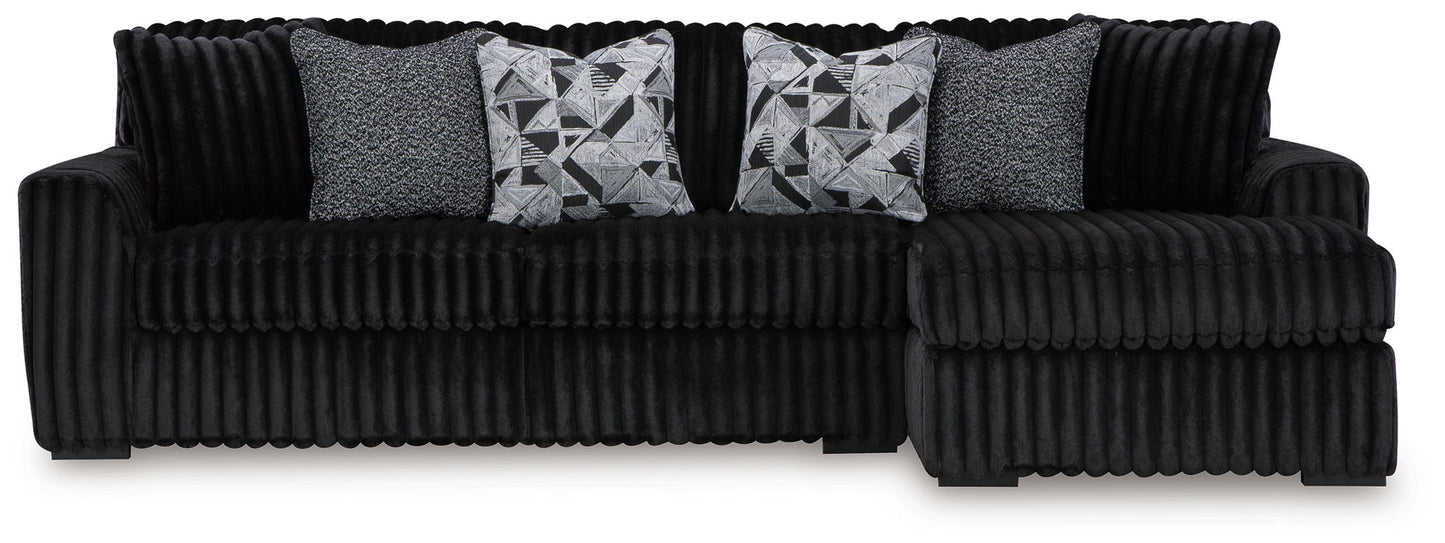 Midnight-Madness - Sectional - Black - Stationary Sectionals