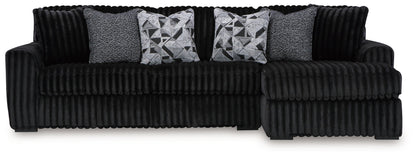 Midnight-Madness - Sectional - Black - Stationary Sectionals
