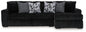 Midnight-Madness - Sectional - Black - Stationary Sectionals