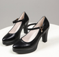 Elegant Spring Platform Heels - Negro - heels
