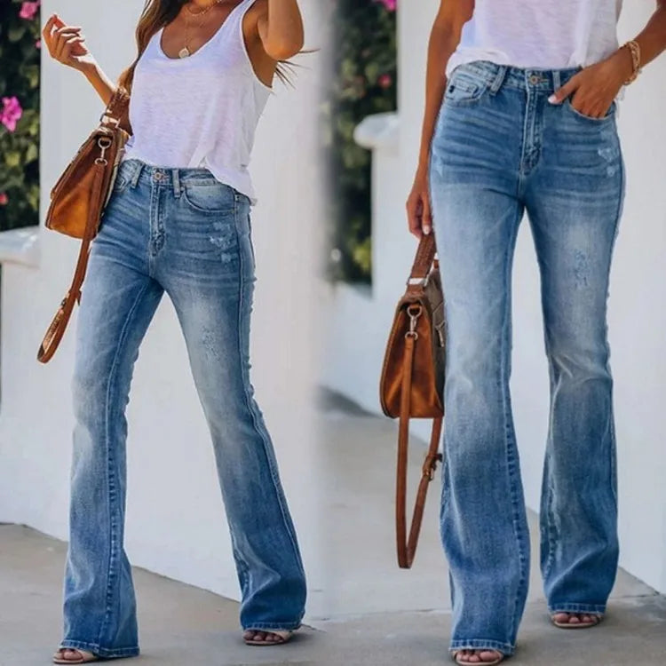 High-Waisted flared Jeans