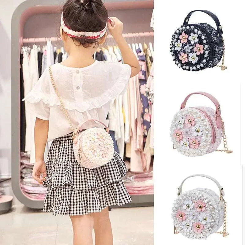 Little Girls Shoulder Crossbody Flower Bag